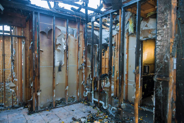Professional Fire Damage Restoration technician working in Perry Hall, MD